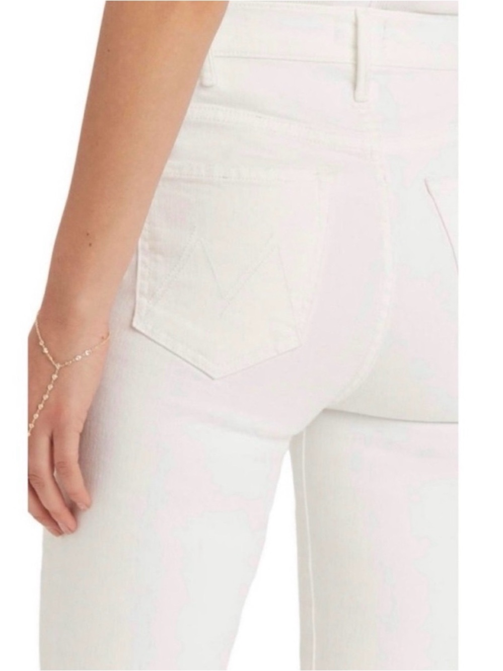 NWT💕MOTHER The Hustler High Waist Fray Hem Ankle Color:Fairest Of Them All - Picture 4 of 15